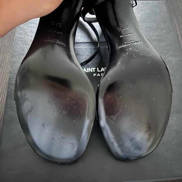 New Saint Laurent YSL Strappy Heels size 37.5 - Picture 3 of 8